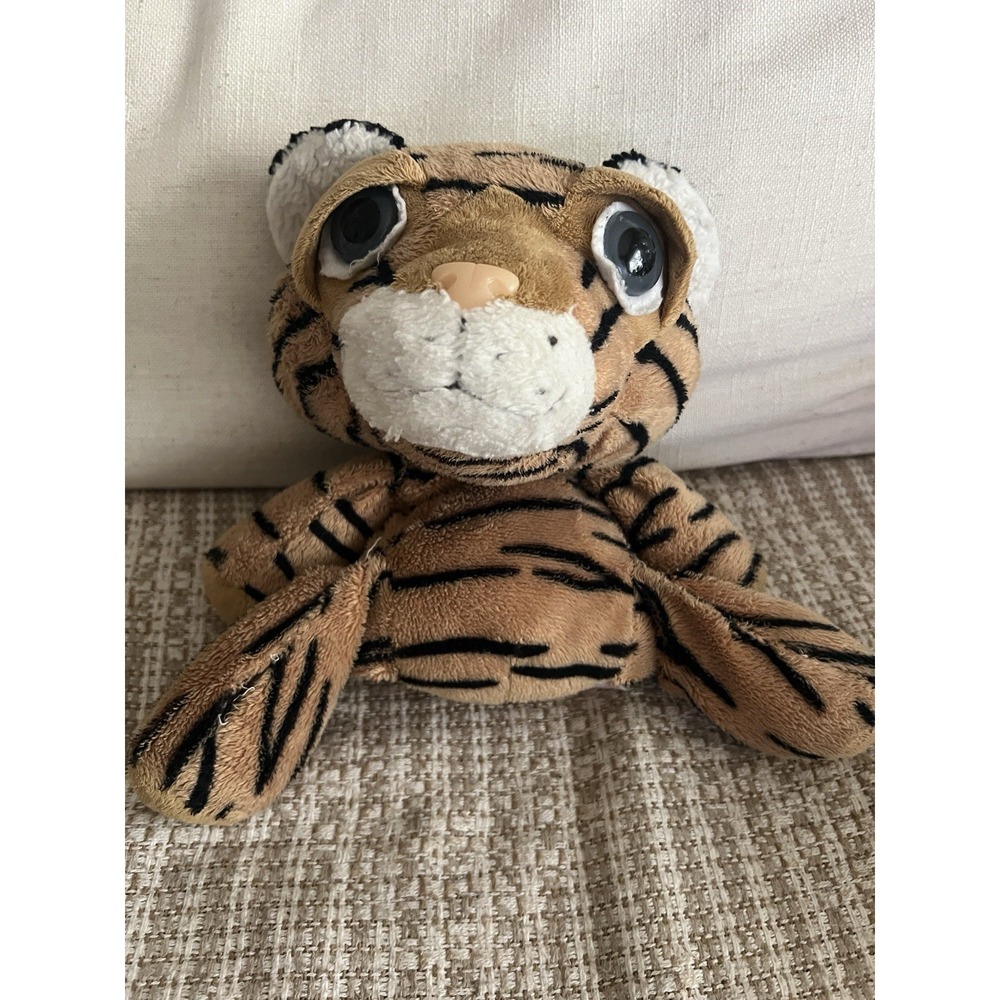 Ani Plaza Tiger Plush Stuffed Animal, Brown Black White, 6-14 in, Washable